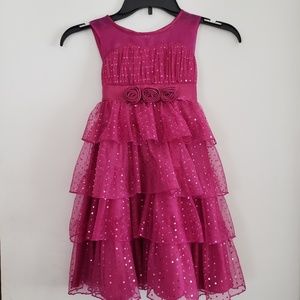 Girls pink sparkle dress